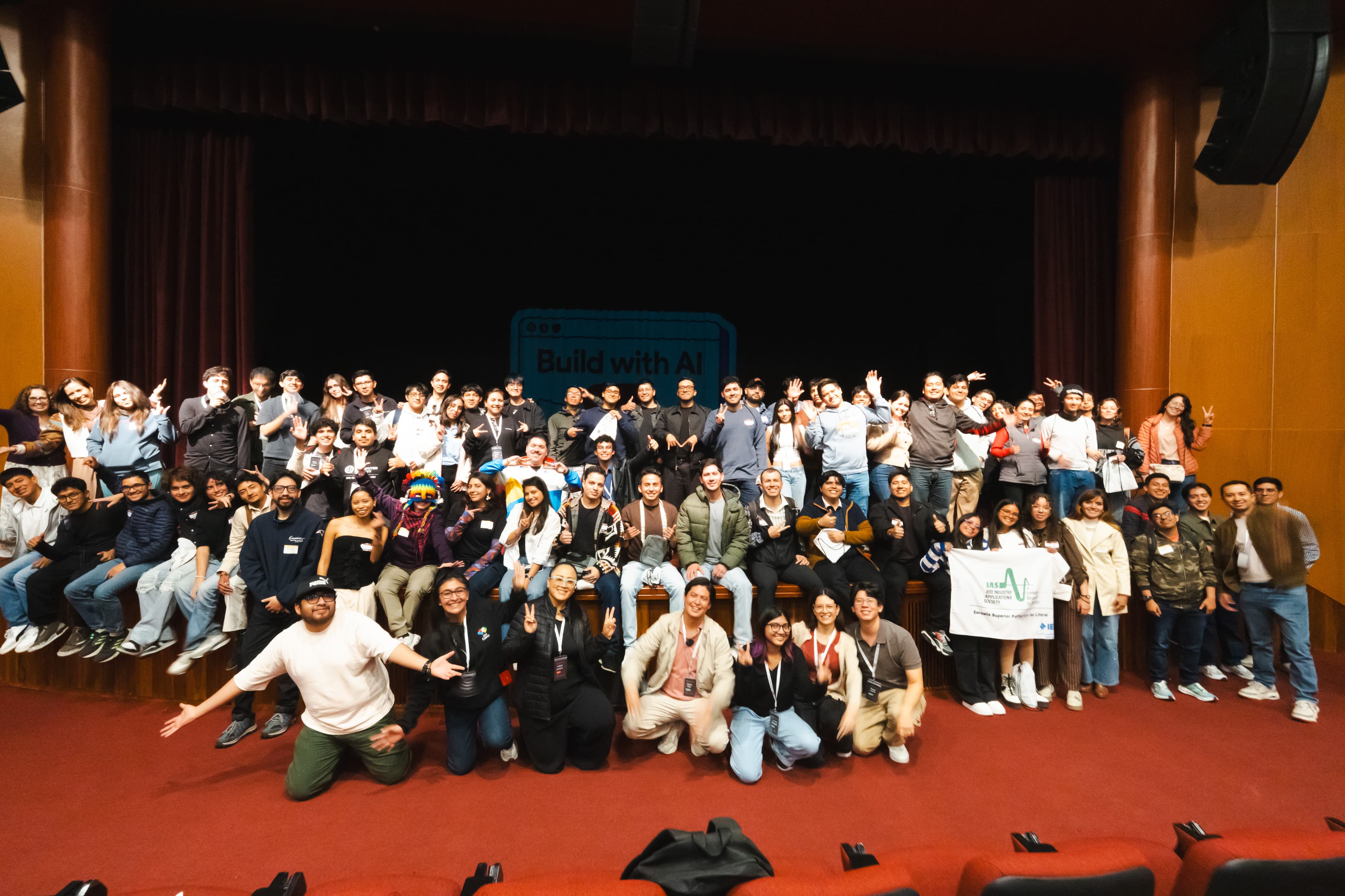 Build with AI Cuenca 2026 — the full room on stage